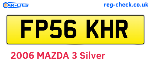 FP56KHR are the vehicle registration plates.