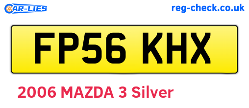 FP56KHX are the vehicle registration plates.