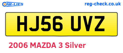 HJ56UVZ are the vehicle registration plates.