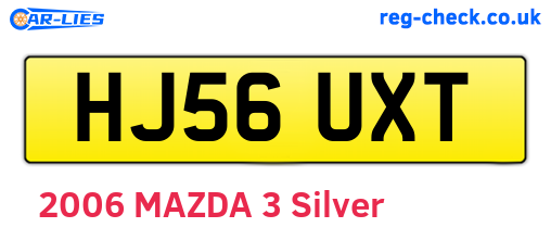 HJ56UXT are the vehicle registration plates.