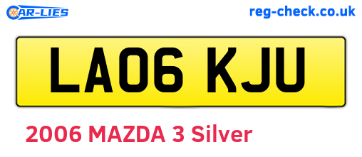 LA06KJU are the vehicle registration plates.