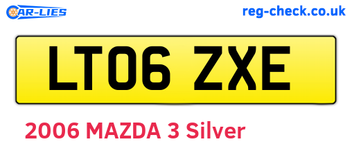 LT06ZXE are the vehicle registration plates.