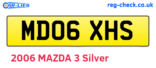 MD06XHS are the vehicle registration plates.