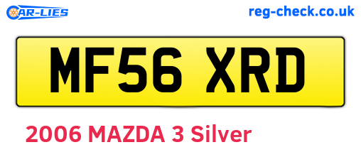 MF56XRD are the vehicle registration plates.