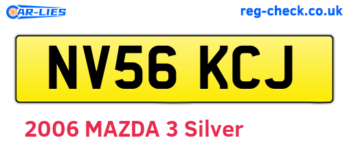 NV56KCJ are the vehicle registration plates.