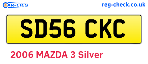 SD56CKC are the vehicle registration plates.