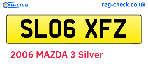 SL06XFZ are the vehicle registration plates.