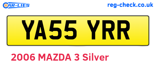 YA55YRR are the vehicle registration plates.