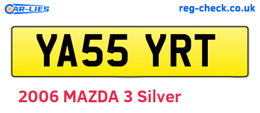 YA55YRT are the vehicle registration plates.