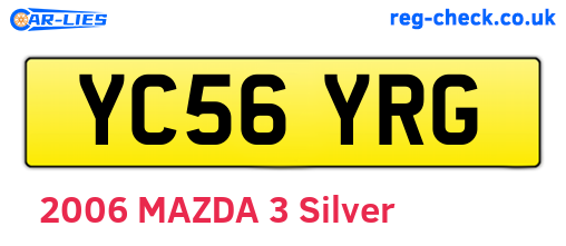 YC56YRG are the vehicle registration plates.