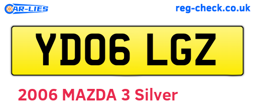 YD06LGZ are the vehicle registration plates.