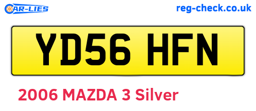 YD56HFN are the vehicle registration plates.