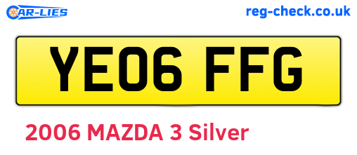YE06FFG are the vehicle registration plates.