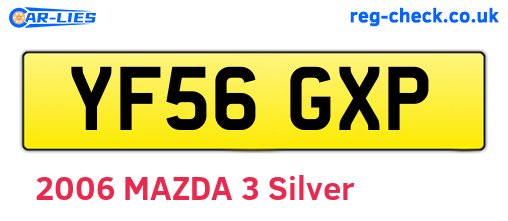 YF56GXP are the vehicle registration plates.