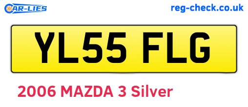 YL55FLG are the vehicle registration plates.