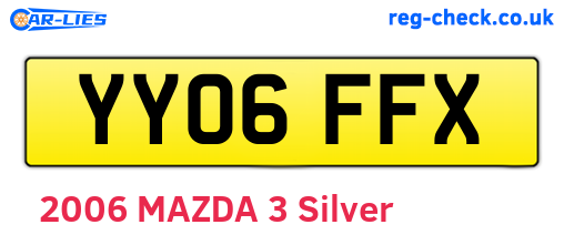 YY06FFX are the vehicle registration plates.