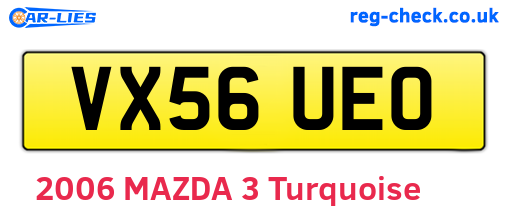VX56UEO are the vehicle registration plates.