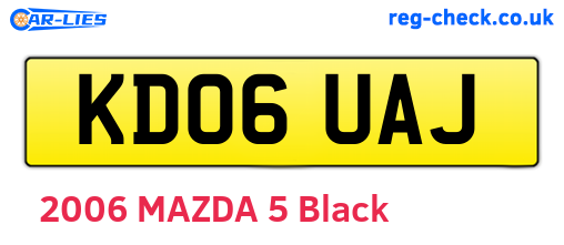 KD06UAJ are the vehicle registration plates.