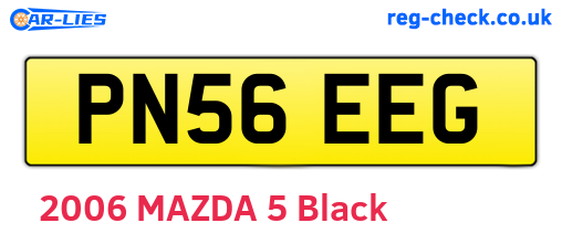 PN56EEG are the vehicle registration plates.