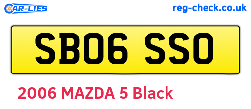 SB06SSO are the vehicle registration plates.