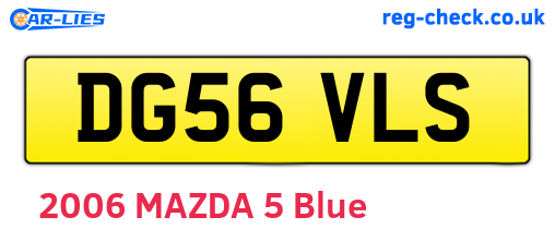 DG56VLS are the vehicle registration plates.
