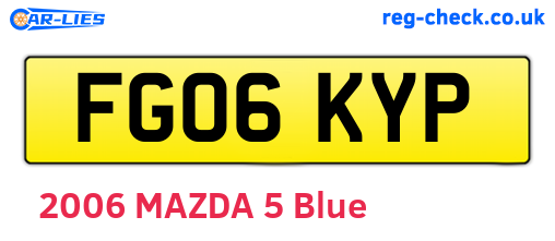 FG06KYP are the vehicle registration plates.