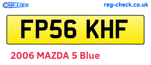 FP56KHF are the vehicle registration plates.