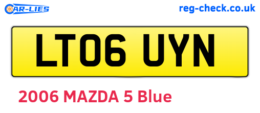 LT06UYN are the vehicle registration plates.