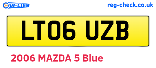 LT06UZB are the vehicle registration plates.