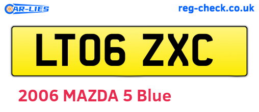 LT06ZXC are the vehicle registration plates.
