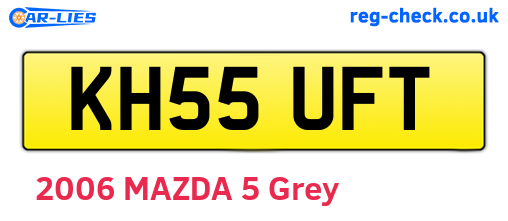 KH55UFT are the vehicle registration plates.
