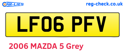 LF06PFV are the vehicle registration plates.