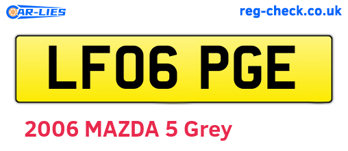 LF06PGE are the vehicle registration plates.