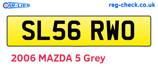 SL56RWO are the vehicle registration plates.