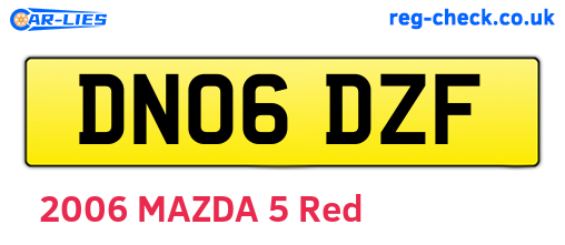DN06DZF are the vehicle registration plates.
