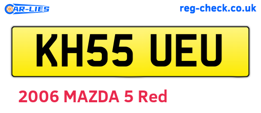 KH55UEU are the vehicle registration plates.