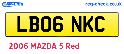 LB06NKC are the vehicle registration plates.