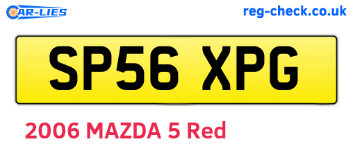 SP56XPG are the vehicle registration plates.
