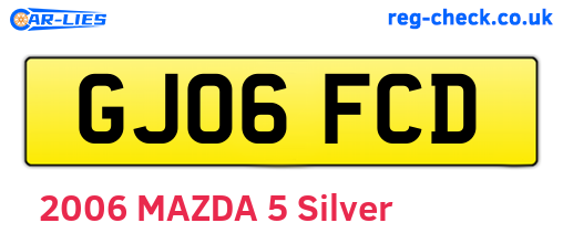 GJ06FCD are the vehicle registration plates.
