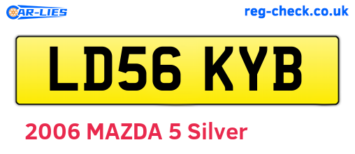 LD56KYB are the vehicle registration plates.