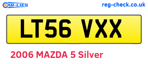 LT56VXX are the vehicle registration plates.