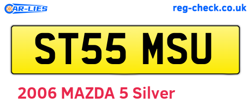 ST55MSU are the vehicle registration plates.