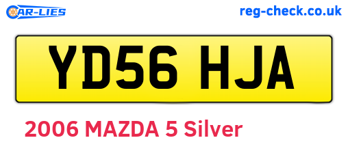 YD56HJA are the vehicle registration plates.