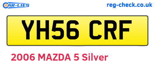 YH56CRF are the vehicle registration plates.
