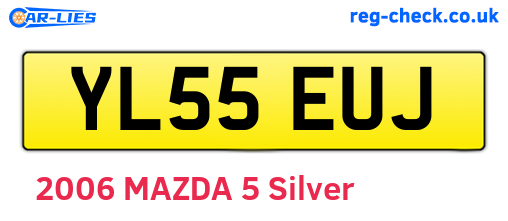 YL55EUJ are the vehicle registration plates.