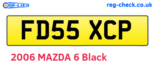 FD55XCP are the vehicle registration plates.