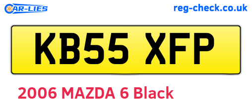 KB55XFP are the vehicle registration plates.