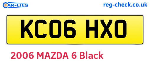 KC06HXO are the vehicle registration plates.