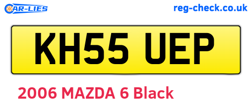 KH55UEP are the vehicle registration plates.