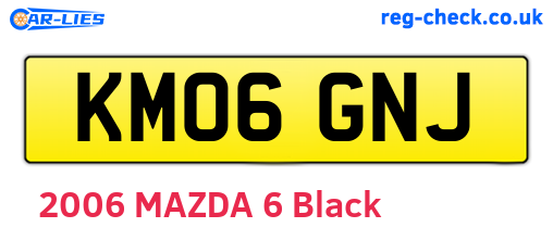KM06GNJ are the vehicle registration plates.